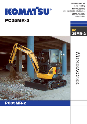 Minikoparki Komatsu PC35MR-2