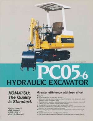 Minikoparki Komatsu PC05-6