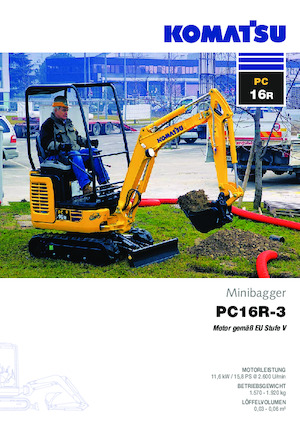 Minikoparki Komatsu PC16R-3HS
