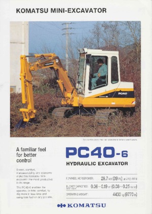 Minikoparki Komatsu PC40-6