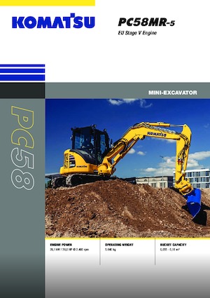 Minikoparki Komatsu PC58MR-5E0