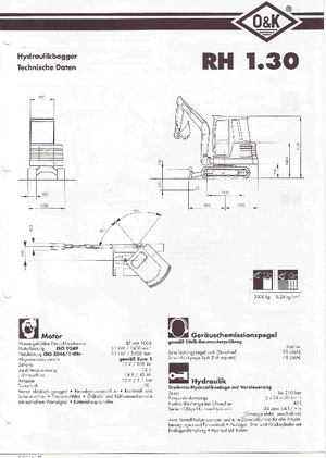 Minikoparki O&K RH 1.30