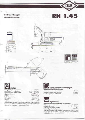Minikoparki O&K RH 1.45