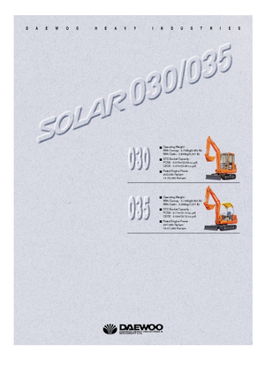 Minikoparki Doosan Solar 030