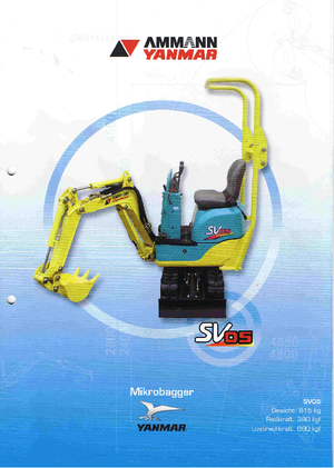 Minikoparki Yanmar SV 05