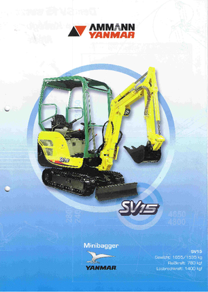 Minikoparki Yanmar SV 15