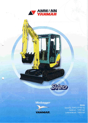 Minikoparki Yanmar SV 20