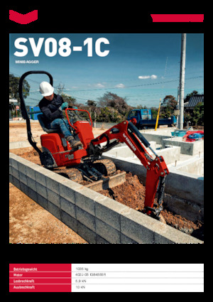 Minikoparki Yanmar SV08-1C