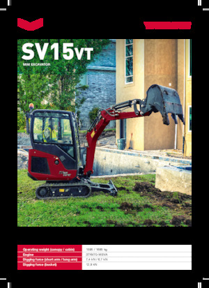 Minikoparki Yanmar SV15VT