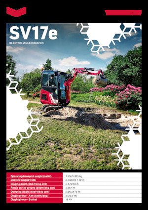 Elektryczne koparki gąsienicowe Yanmar SV17e