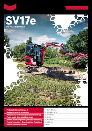 Elektryczne koparki gąsienicowe Yanmar SV17e