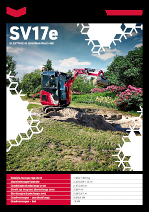 Elektryczne koparki gąsienicowe Yanmar SV17e