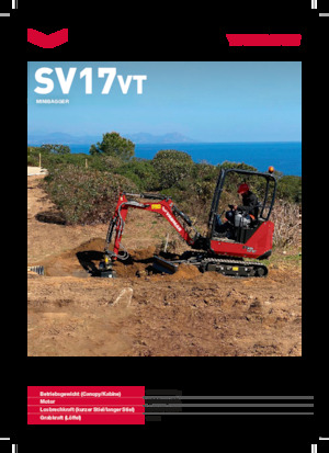 Minikoparki Yanmar SV17VT