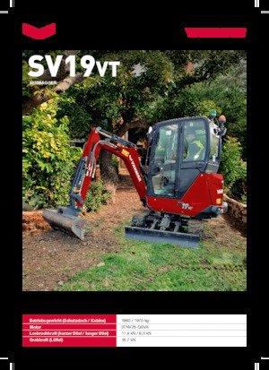 Minikoparki Yanmar SV19VT