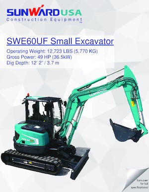 Minikoparki Sunward SWE60UF 