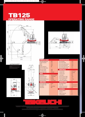 Minikoparki Takeuchi TB 125
