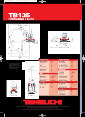 Minikoparki Takeuchi TB 135