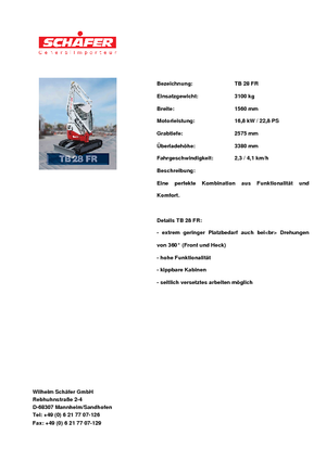 Minikoparki Takeuchi TB 28 FR