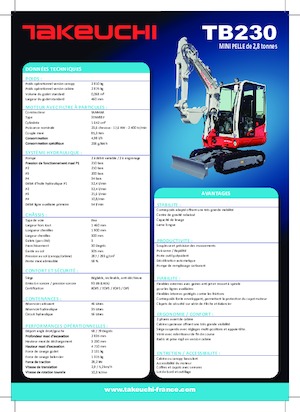 Minikoparki Takeuchi TB 230