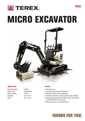 Minikoparki Terex TC 10 Z