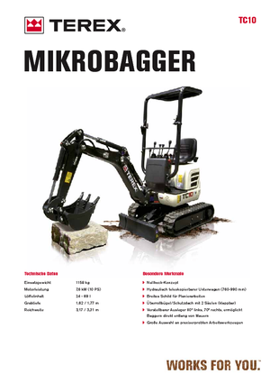 Minikoparki Terex TC 10 Z