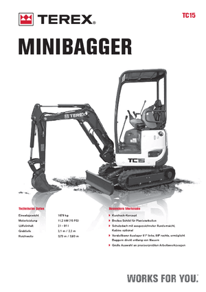 Minikoparki Terex TC 15