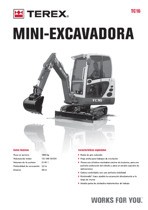 Minikoparki Terex TC 16
