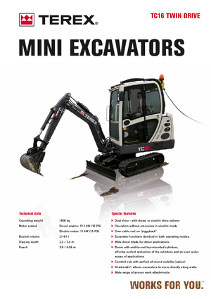 Minikoparki Terex TC 16 Twindrive