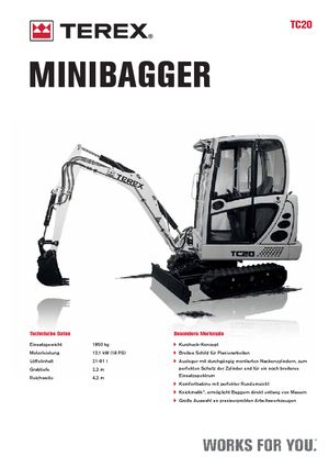 Minikoparki Terex TC 20
