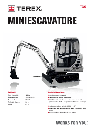 Minikoparki Terex TC 20
