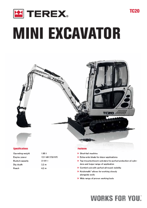 Minikoparki Terex TC 20