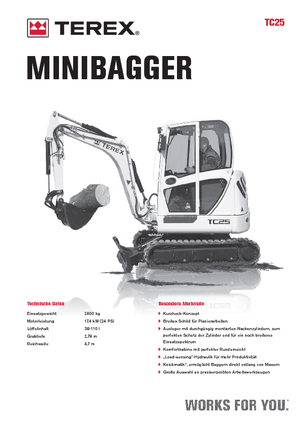 Minikoparki Terex TC 25