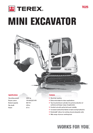 Minikoparki Terex TC 25