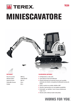 Minikoparki Terex TC 29