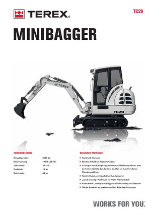 Minikoparki Terex TC 29