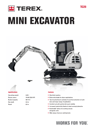 Minikoparki Terex TC 29