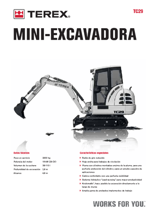 Minikoparki Terex TC 29