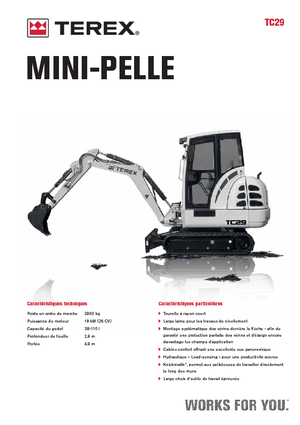 Minikoparki Terex TC 29