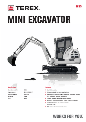 Minikoparki Terex TC 35