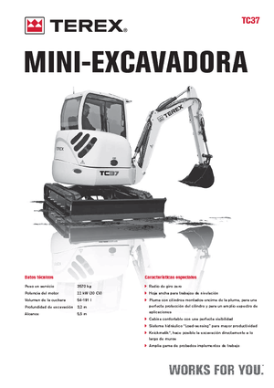 Minikoparki Terex TC 37