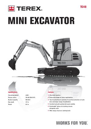 Minikoparki Terex TC 48