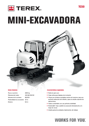 Minikoparki Terex TC 50