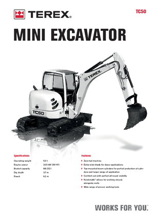Minikoparki Terex TC 50