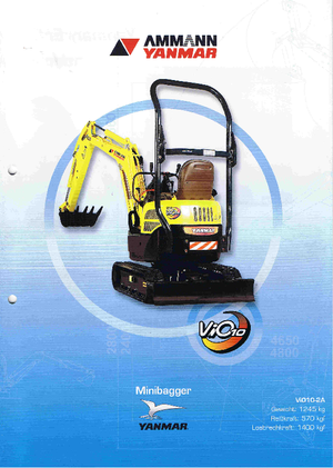Minikoparki Yanmar VIO 10-2 A