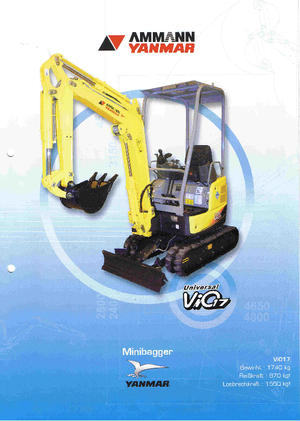 Minikoparki Yanmar VIO 17 Univ