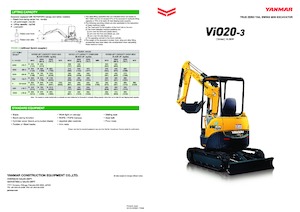 Minikoparki Yanmar VIO 20