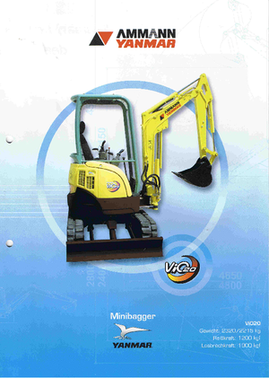 Minikoparki Yanmar VIO 20