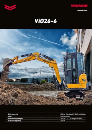 Minikoparki Yanmar VIO 26-6 PR
