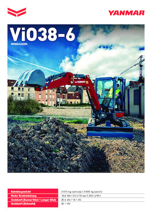 Minikoparki Yanmar ViO38-6 