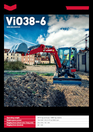 Minikoparki Yanmar ViO38-6 